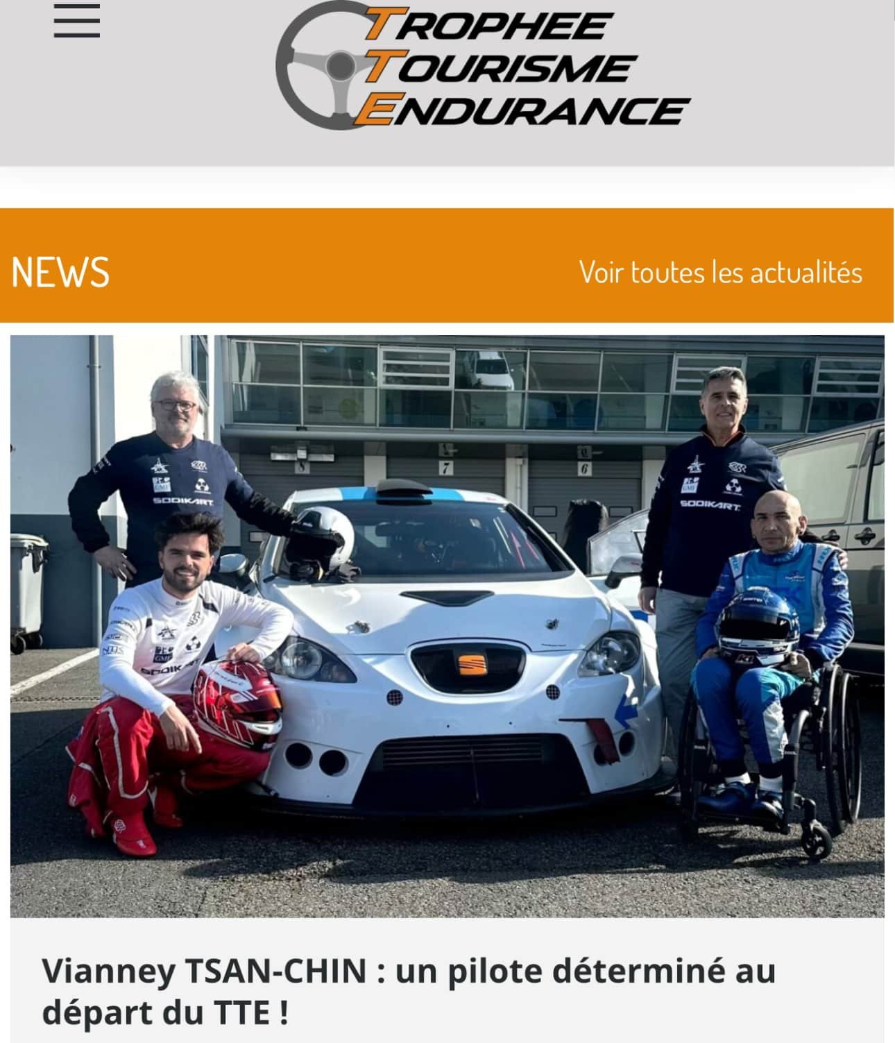 L'équipe BBR - kart de coeur en préparation au TTE sur le circuit de Nevers Magny-cours