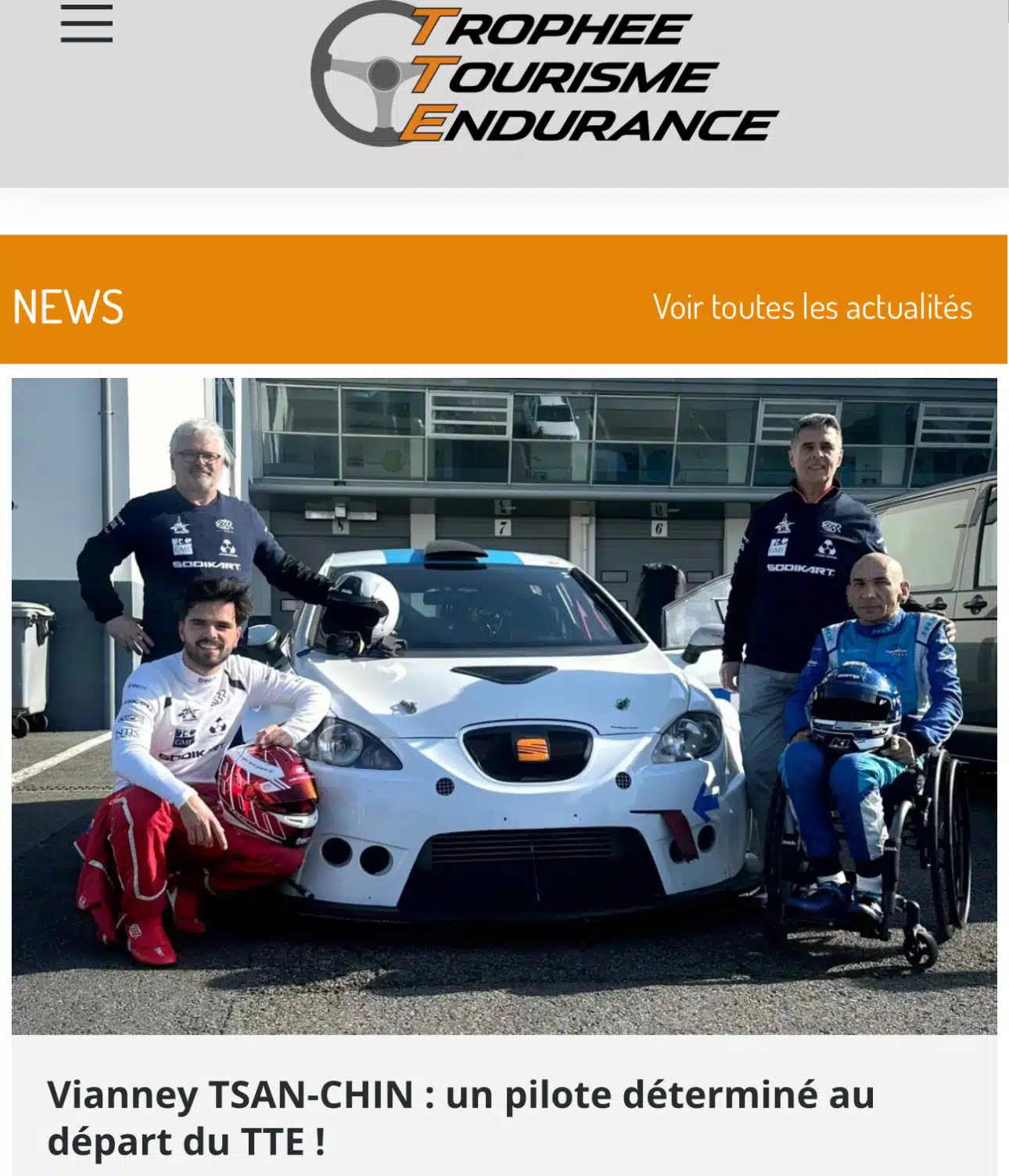 L'équipe BBR - kart de coeur en préparation au TTE sur le circuit de Nevers Magny-cours