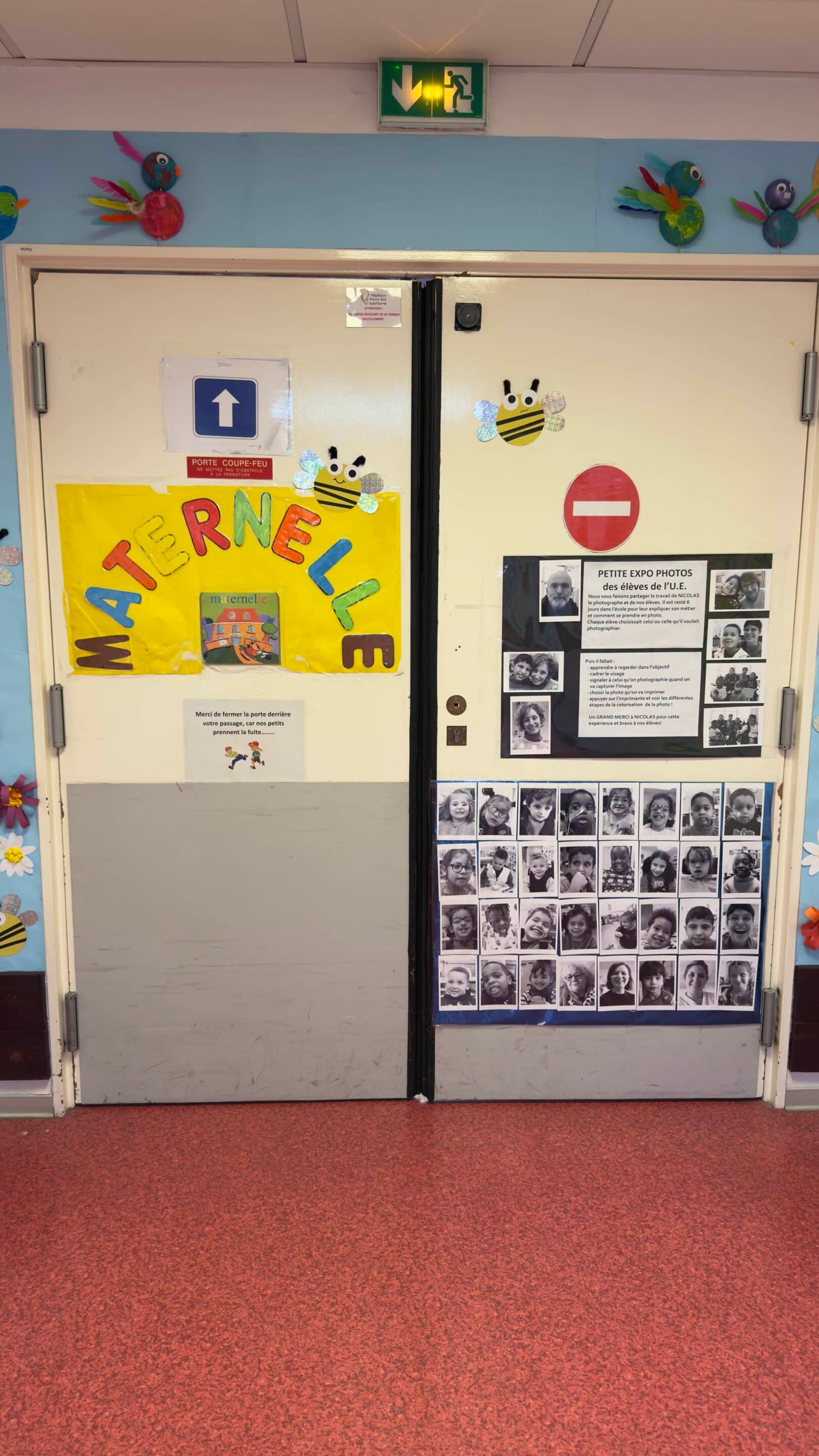 Porte de la maternelleAu coeur de l'Hôpital handikart smre jean chevrier hôpital saint maurice 94410